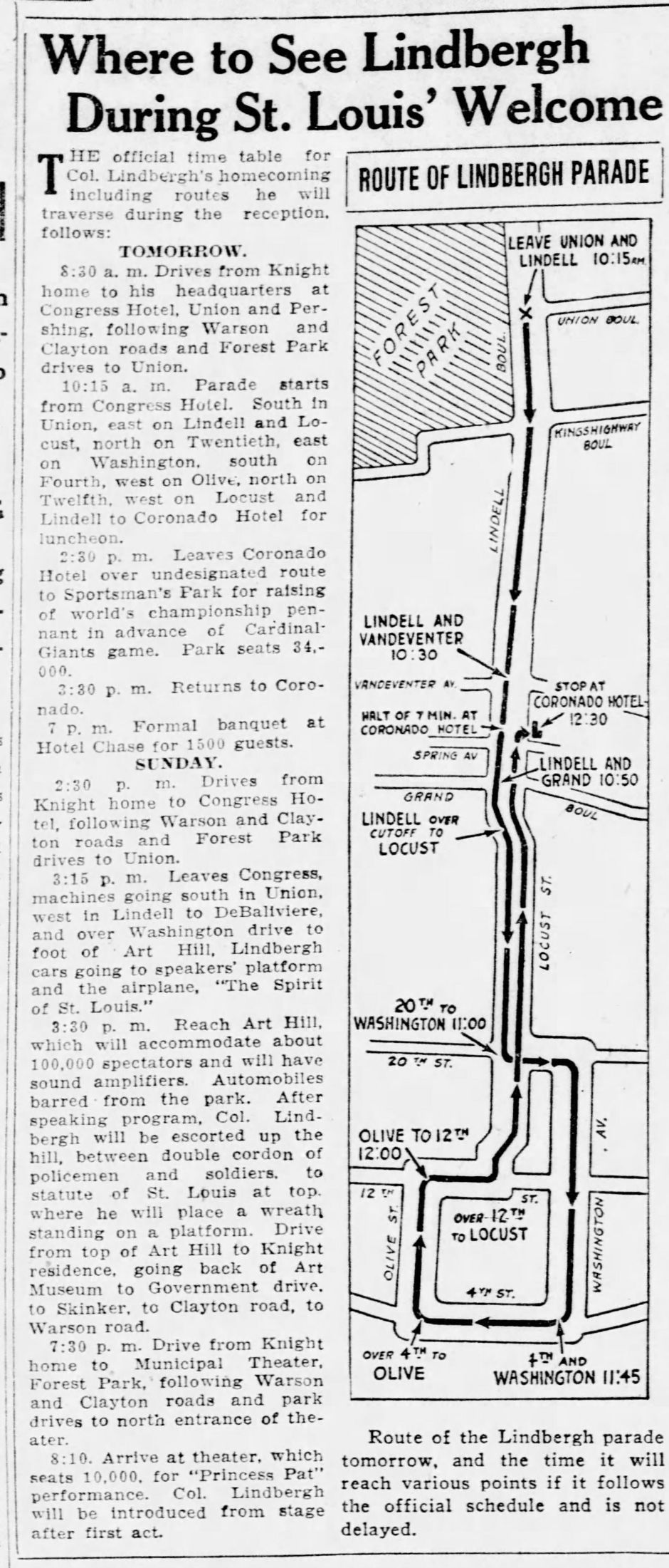 June 17, 1927 - Lindbergh Welcome